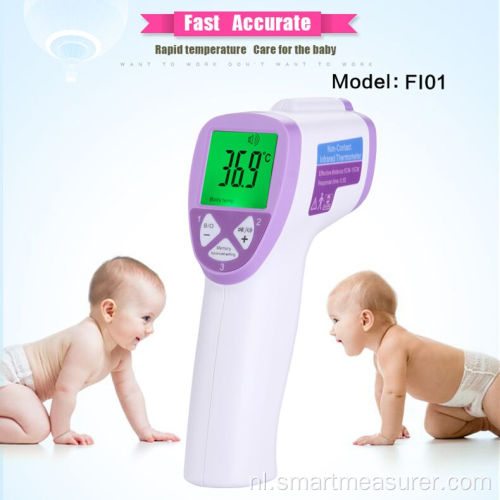 Contactloze infraroodthermometer met drie achtergrondverlichting